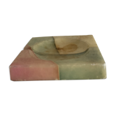 Vintage square ashtray alabaster tricolore