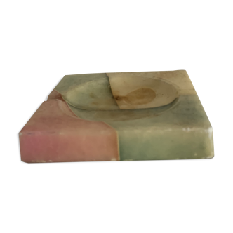 Vintage square ashtray alabaster tricolore