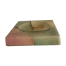 Vintage square ashtray alabaster tricolore