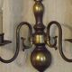 Pair French Vintage Age Bronze Effect Metal Flemsh Style Double Wall Lights 5092