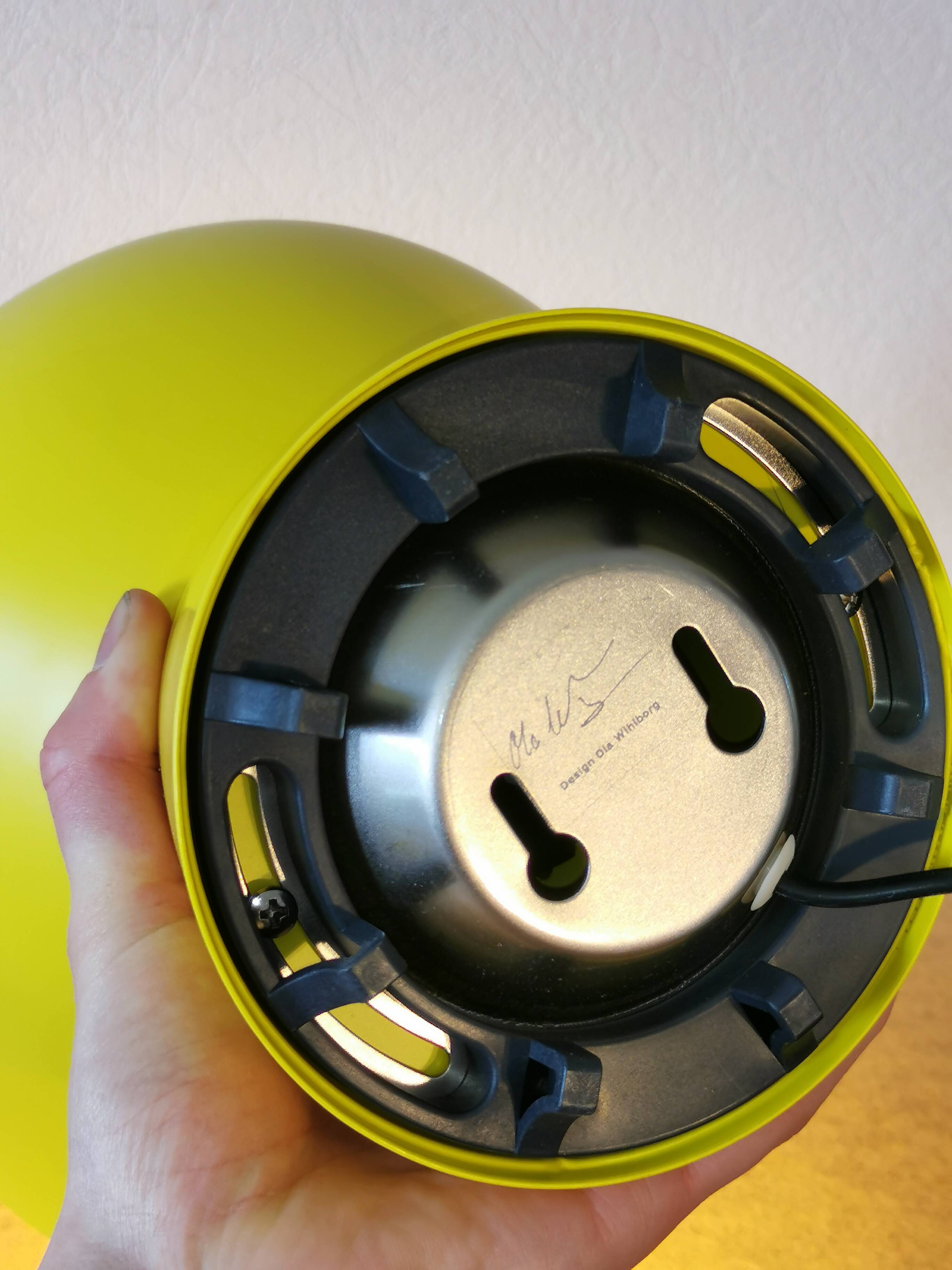 Ola Wihlborg yellow Scandinavian lamp or wall light for Ikea, 2017.
