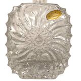 Real lead crystal foreign, small molded glass carafe and stopper