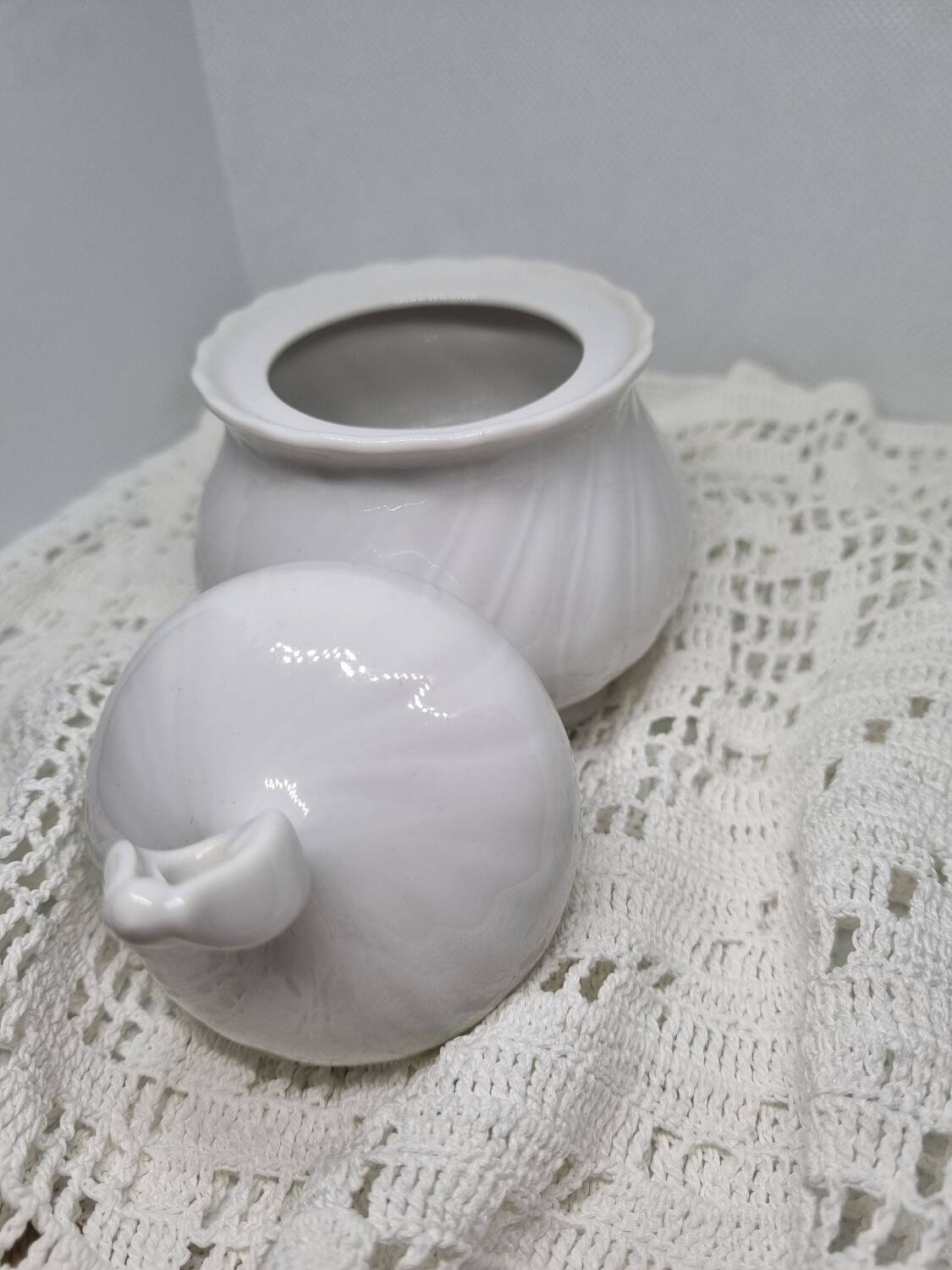 Porcelain sugar bowl