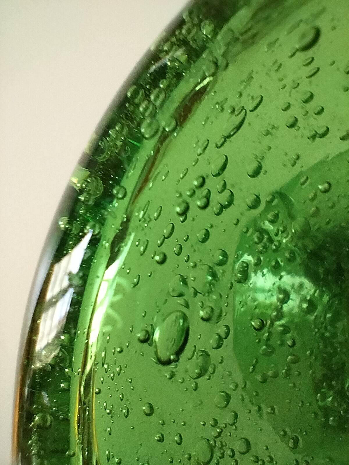 Duo de bougeoirs en verre bullé vert – Verrerie de Biot