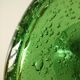 Duo de bougeoirs en verre bullé vert – Verrerie de Biot