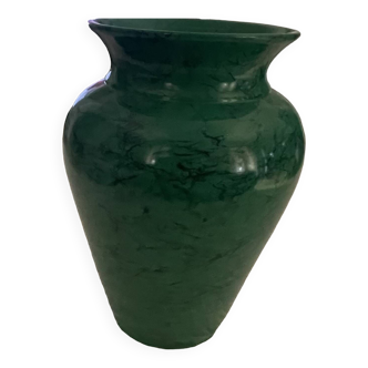 Green ceramic vase