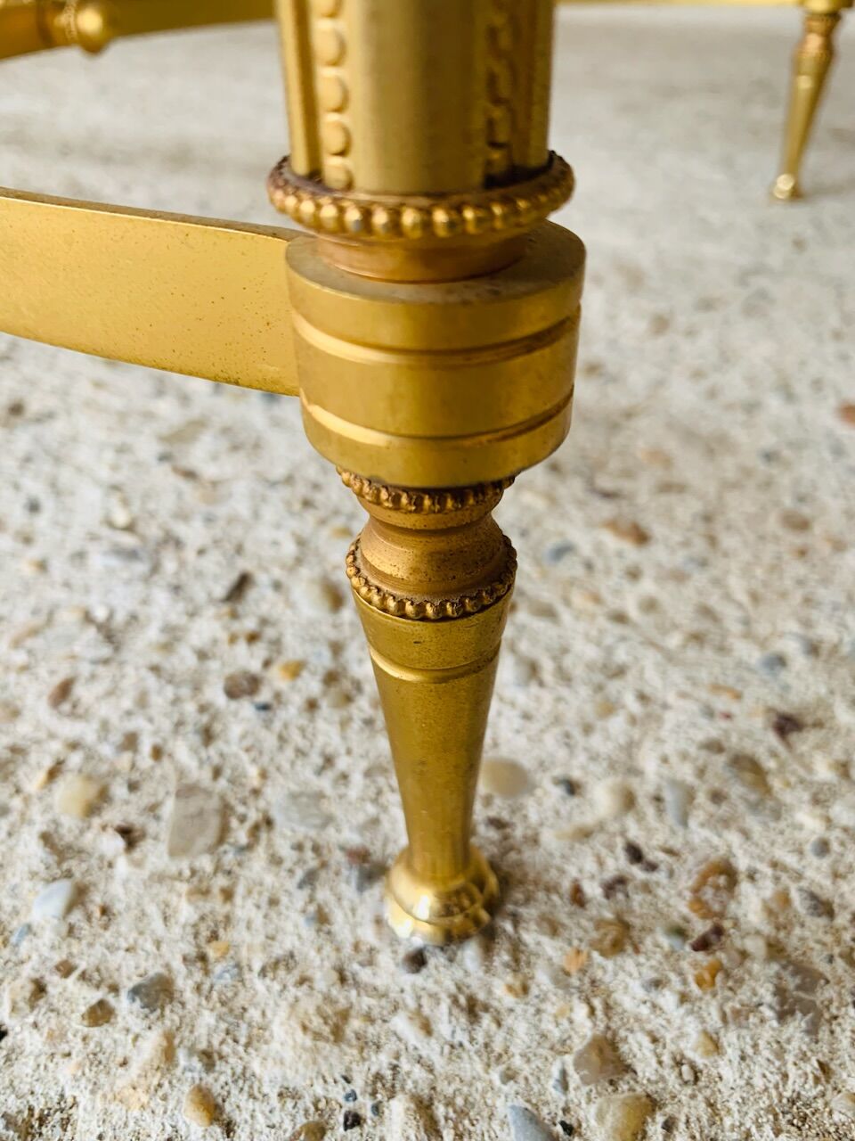 Marble and brass coffee table, circa 60's