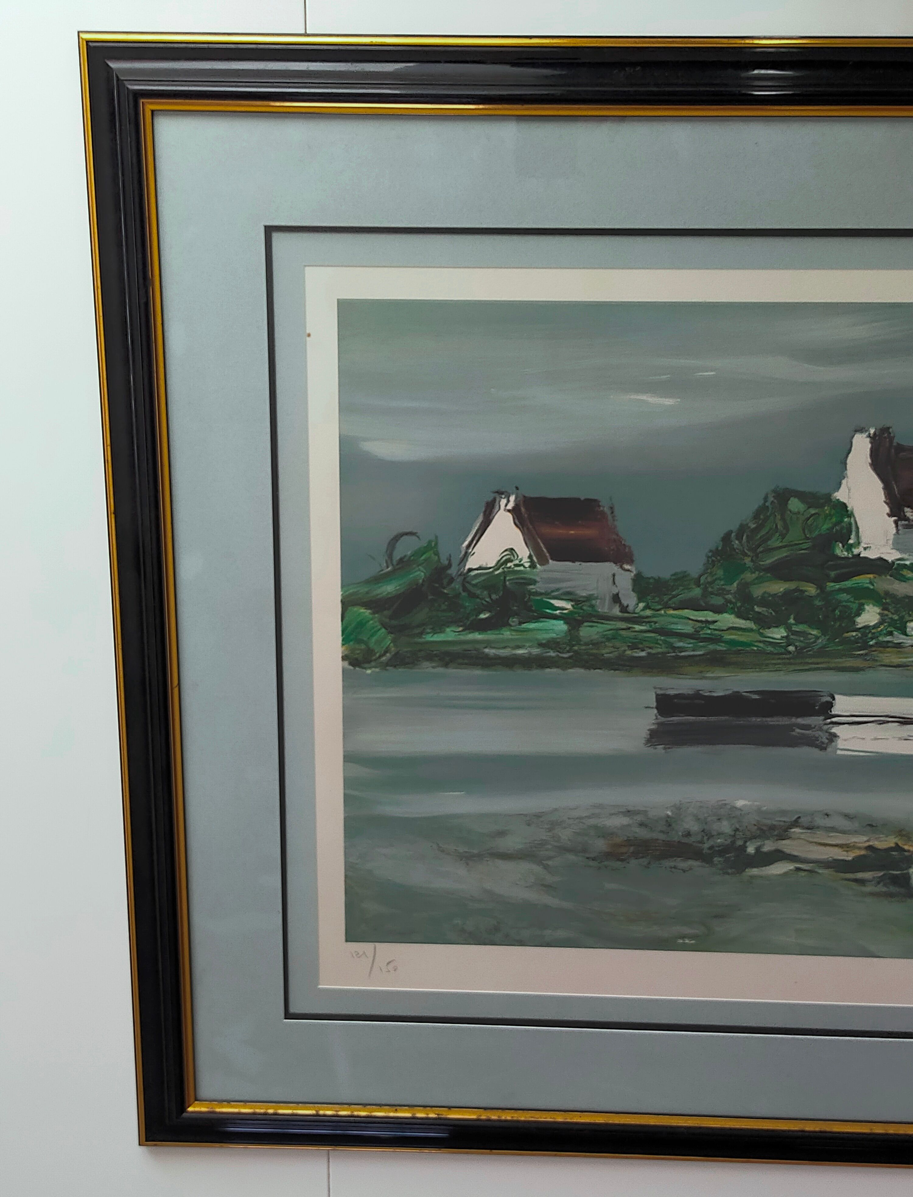 Georges Laporte lithograph signed and numbered landscape of