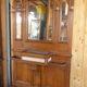 Oak and marble wall coat sores door