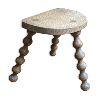 Small vintage wooden milking stool