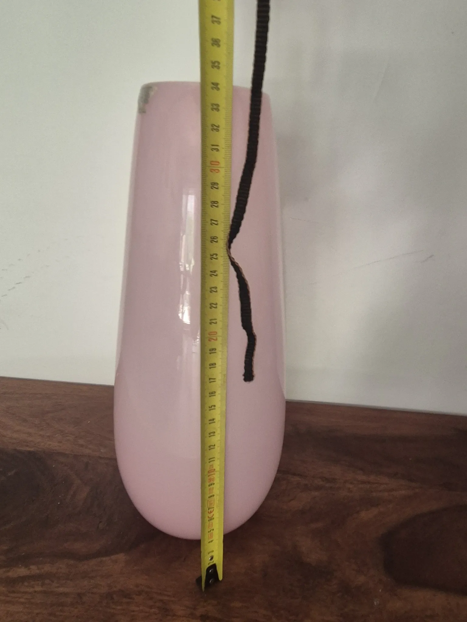 Large Vintage Opaline Rose Vase Pierre Schneider Paris – 35cm. Excellent condition.