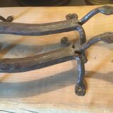 Door handles "Lizards" in handcrafted recycled wrought iron