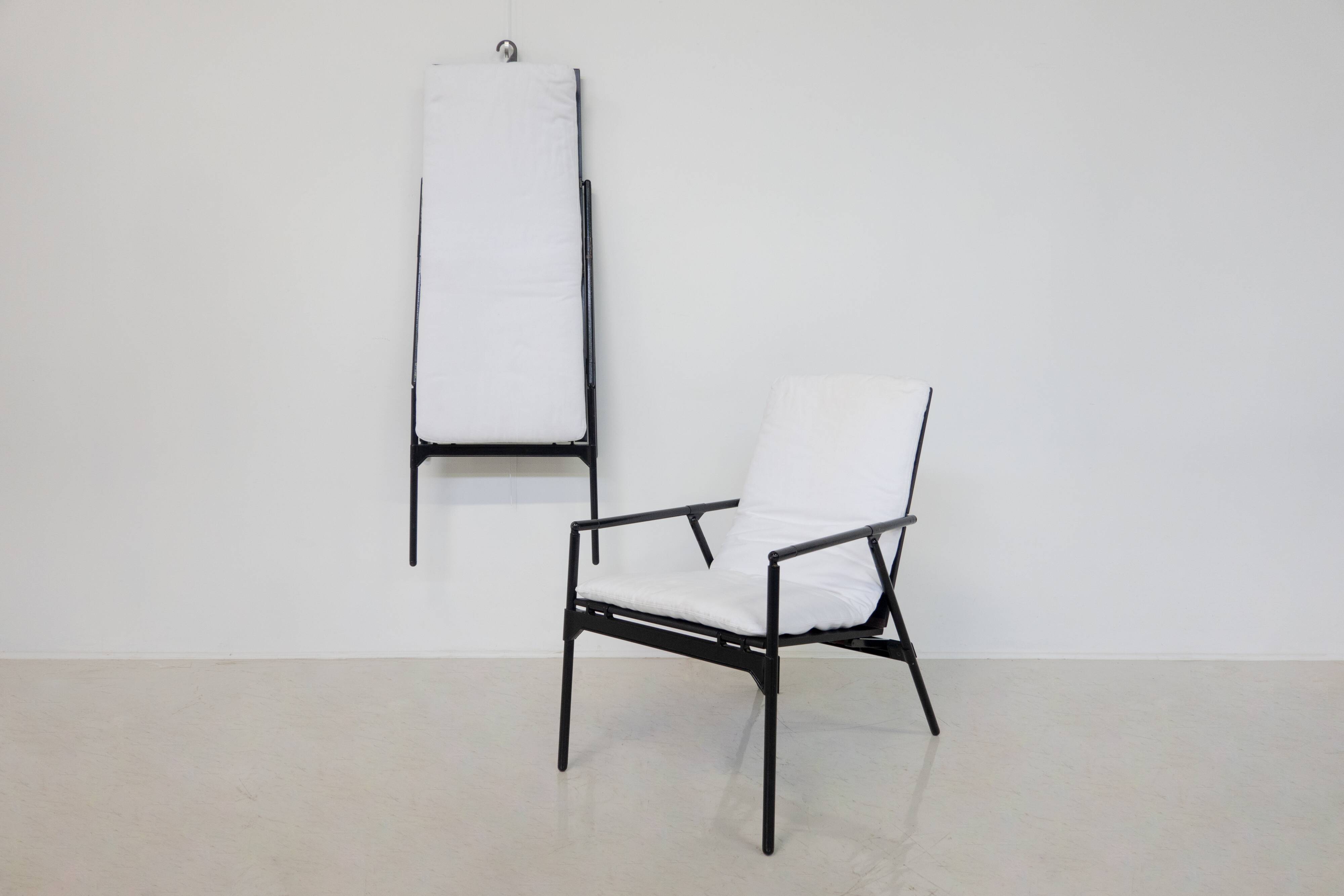 Mid-Century Pair of Foldable Armchairs Nena by Richard Sapper for B&B Italia, 1984