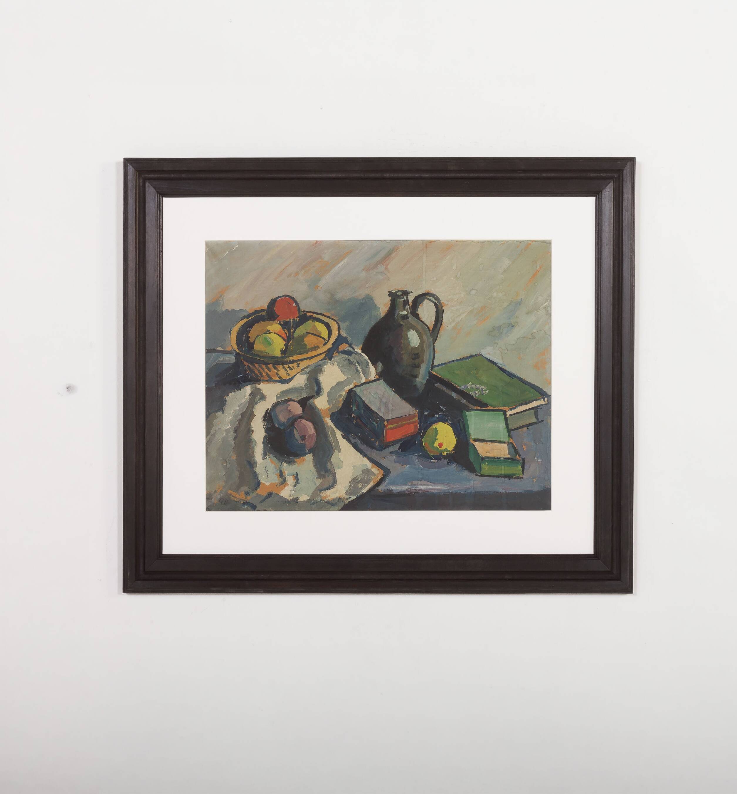 Vintage still life painting, end of 20th century