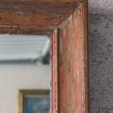 Large antique mirror in patinated wood h170cm