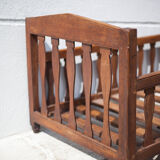 Children's wooden bed, old baby bed, children's bedroom bed, vintage decor