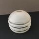 Round globe in slightly pink granite glass and white glass