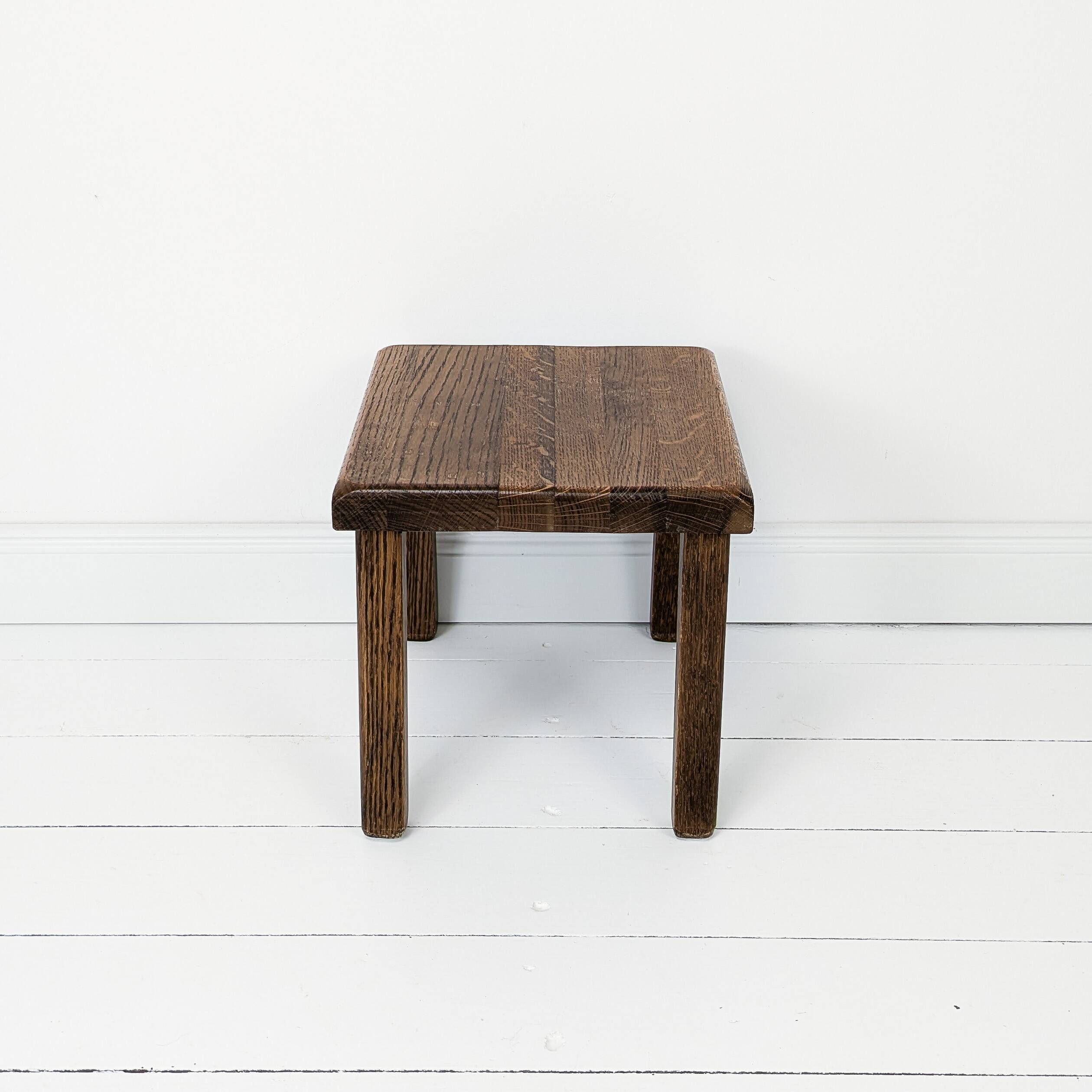 Vintage Table d'appoint Bois massif Chêne Banque de fleurs Table à fleurs Table basse Mid Century ca