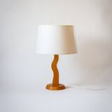 Pied de lampe de forme organique en pin, Années 80