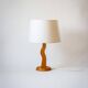 Organically shaped pine lamp base, 1980s