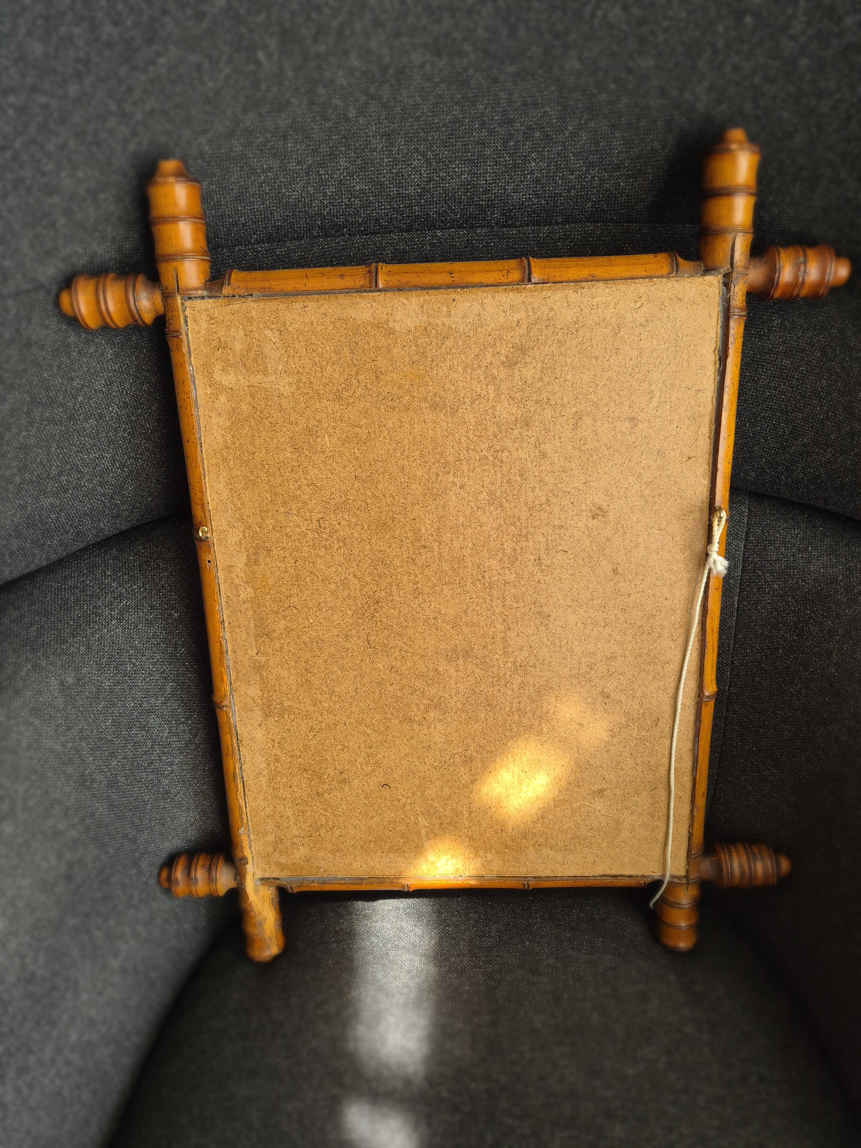 Vintage belle epoque bamboo mirror