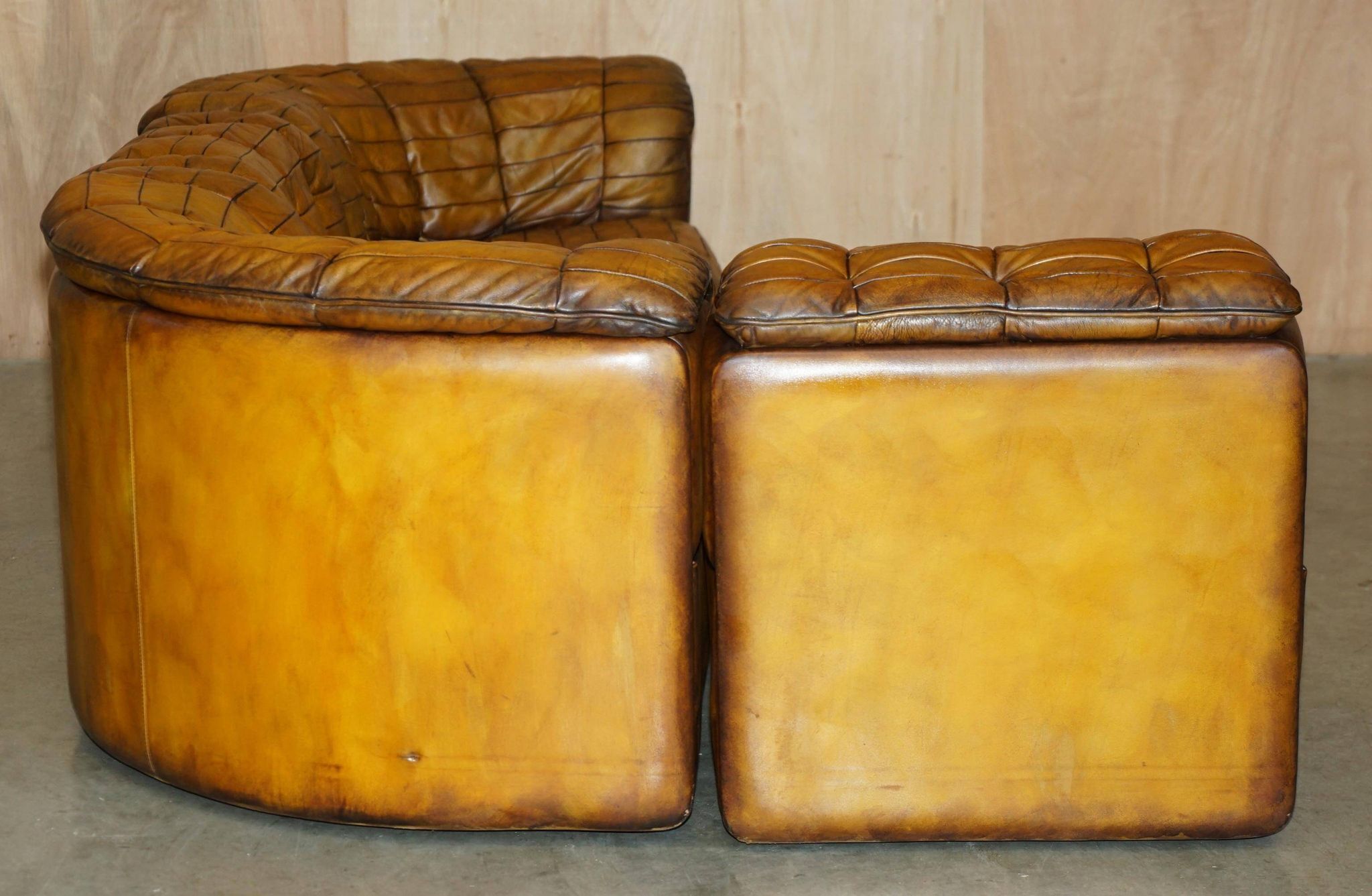 Canapé d'angle modulaire vintage cuir De Sede DS-11