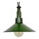 Industrial green enamel military pendant lamp with cast aluminium top, 1960s