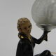 Art deco desk lamp sitting woman with globe