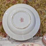 Grande assiette creuse terre de fer ou petit plat rond creux ancien Moulin des loups modèle Dentelle