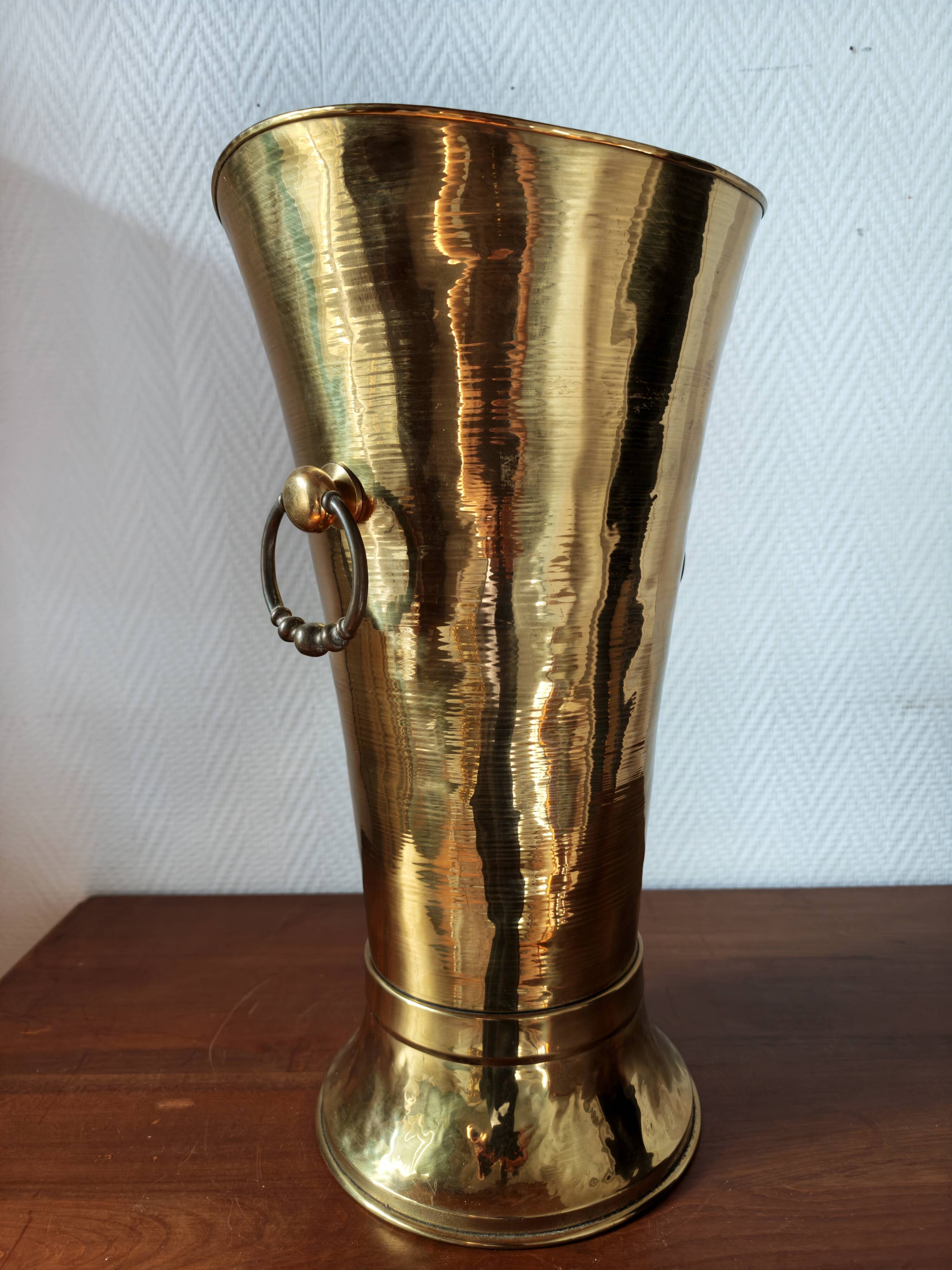 Vintage brass umbrella stand