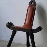 Brutalist style tripod accent chair from the 50s