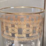 Baccarat glass model engraving 3458 enhanced with fine gold - 13.4 cm