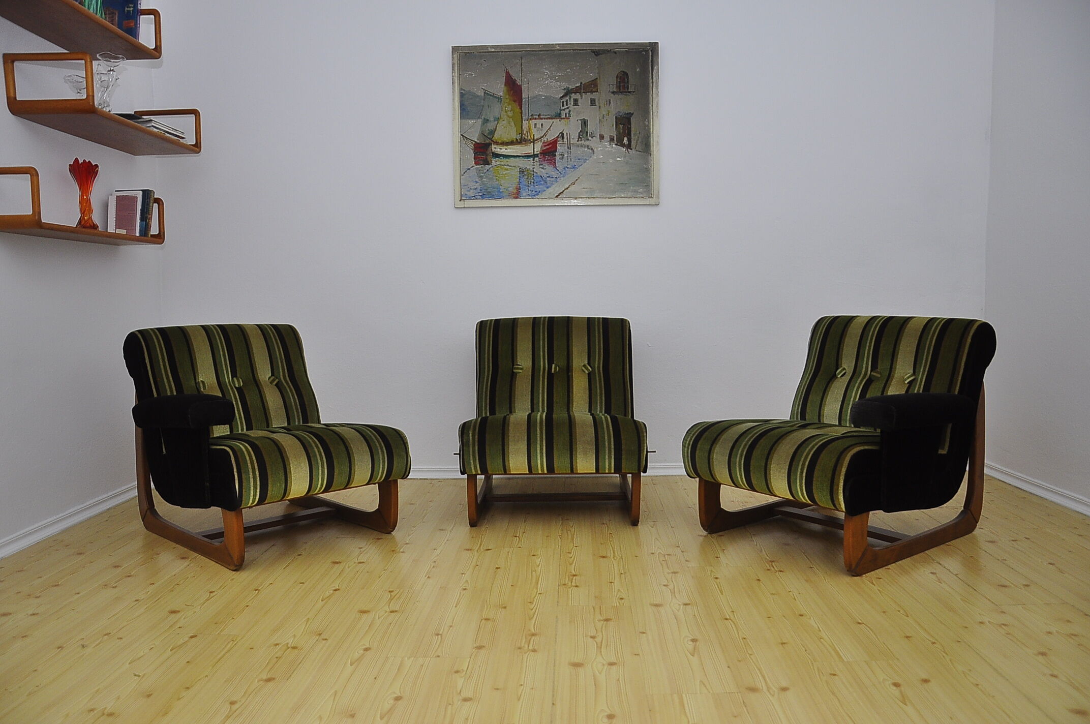Vintage striped modular sofa, 1970s