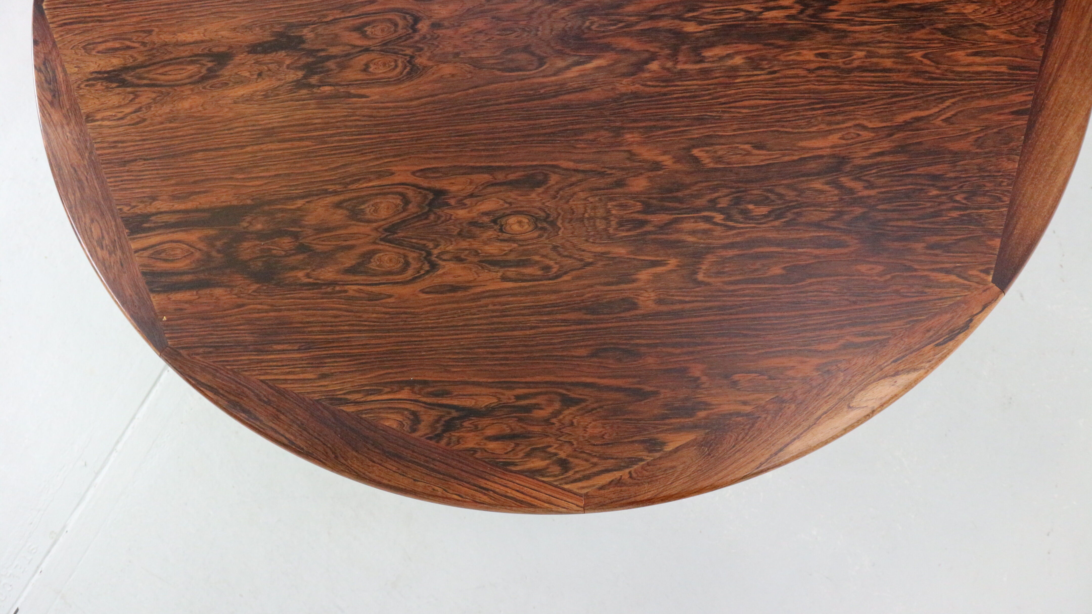 Mid century modern  round rosewood coffee table, 1960s denmark