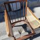 Armchair year 50 canage and compass foot