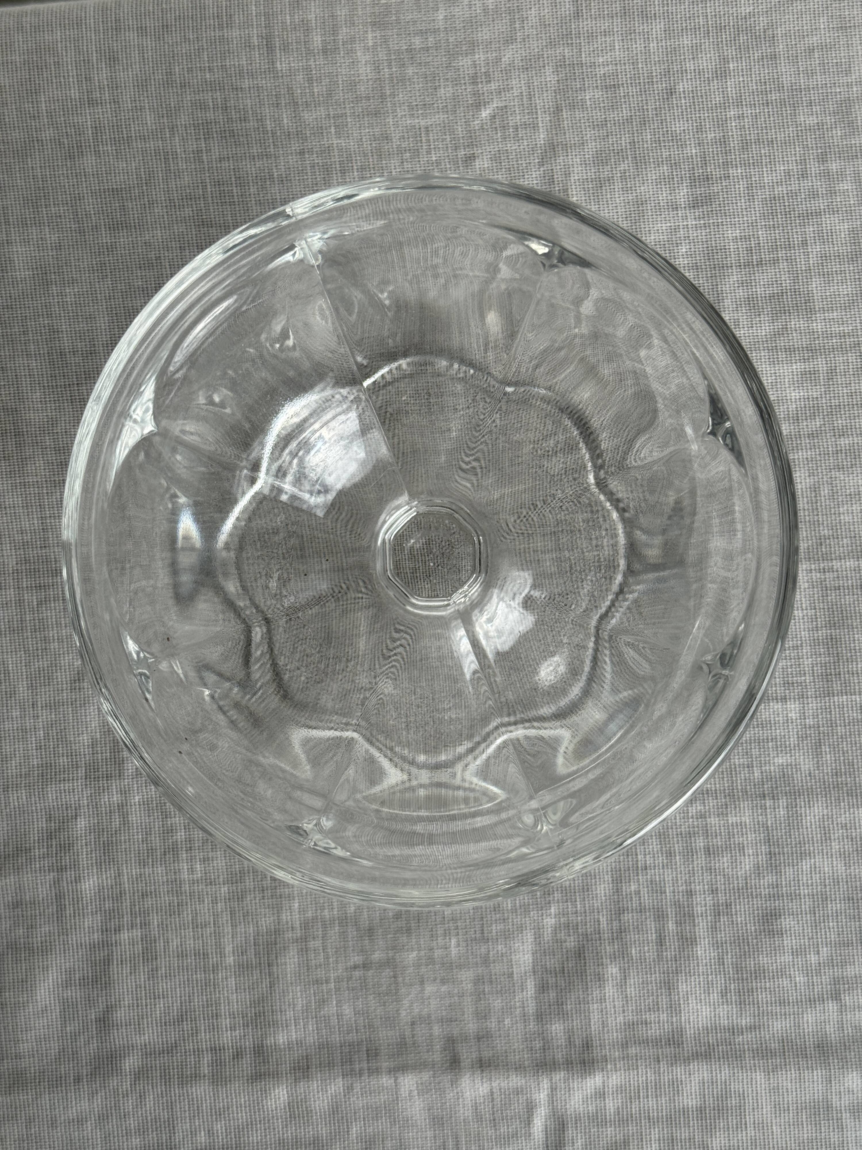 Set of 10 small vintage glass ice cream bowls.