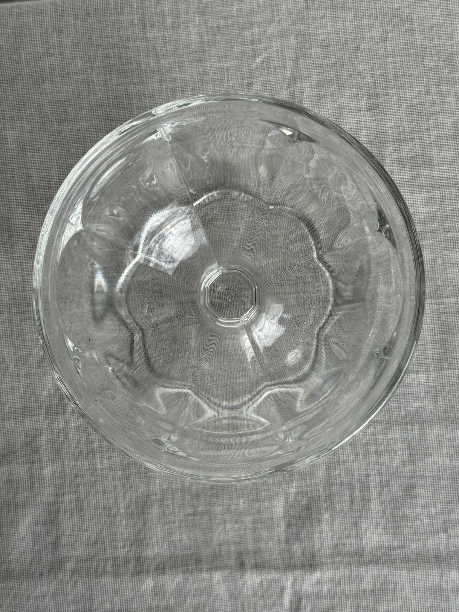 Set of 10 small vintage glass ice cream bowls.