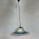 Suspension en verre de Murano bleu Neverrino par Gae Aulenti pour Vistosi Italie, années 1970.