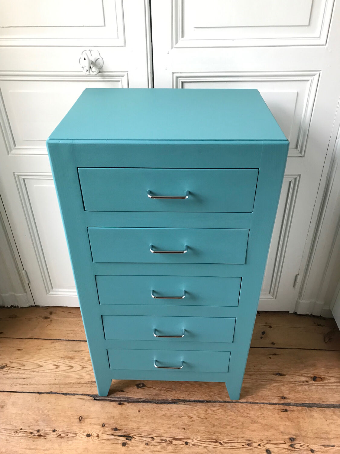 Chiffonnier commode revisité en Menthe Douce de chez Ressources