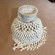 Abat-jour vintage en crochet blanc à franges
