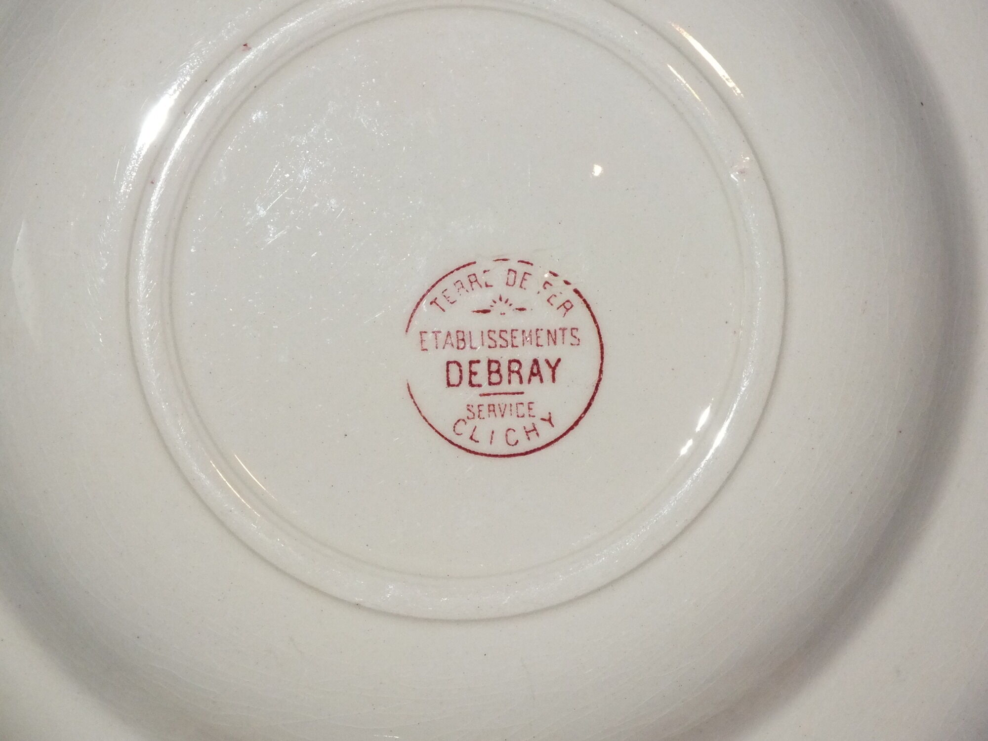 6 hollow plates in Iron Land Establishments Debray Service Clichy