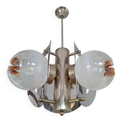 Lustre vintage Mazzega en verre de Murano, suspension design