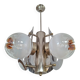 Vintage Mazzega chandelier in Murano glass, designer pendant light