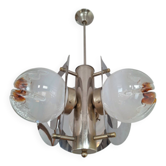 Lustre vintage Mazzega en verre de Murano, suspension design
