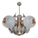Vintage Mazzega chandelier in Murano glass, designer pendant light