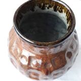 Brown stoneware vase