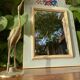 Painted wood mirror