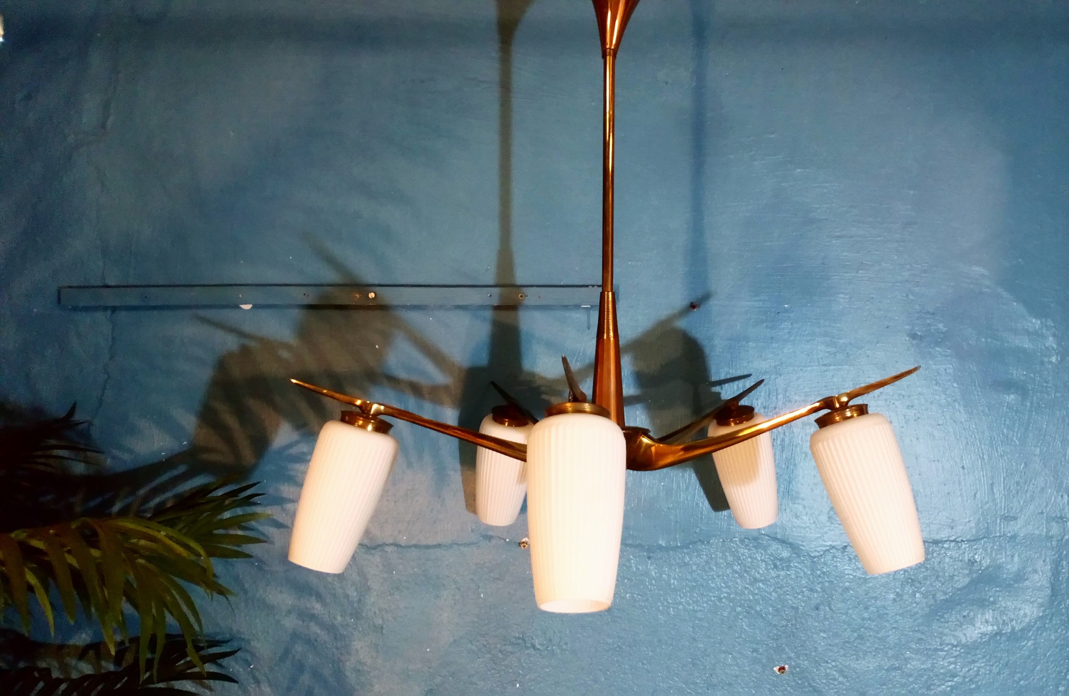 Chandelier suspension "Star" 1950s