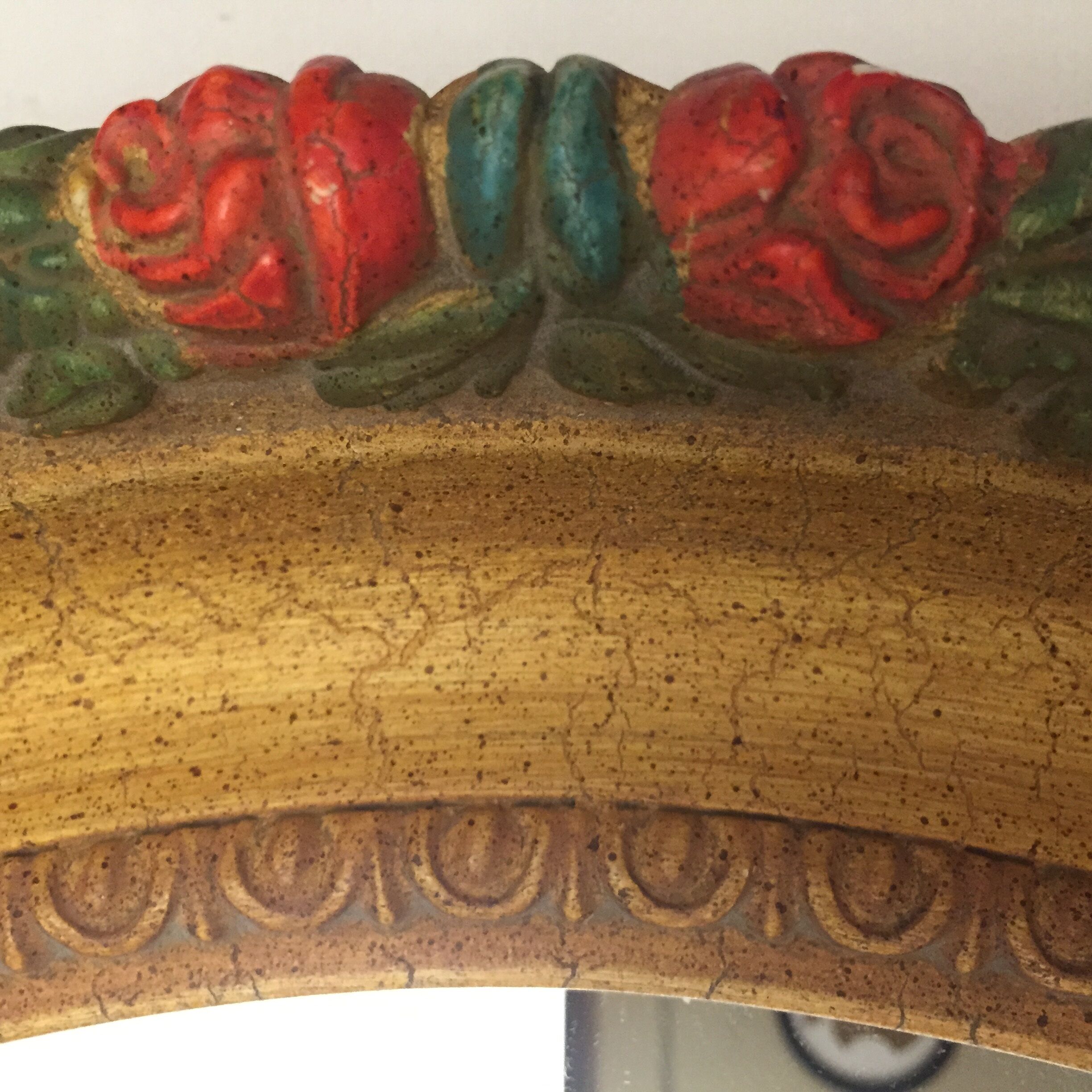 Golden 50x62cm wooden mirror