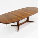 Vintage Danish oval  dining table 1960s